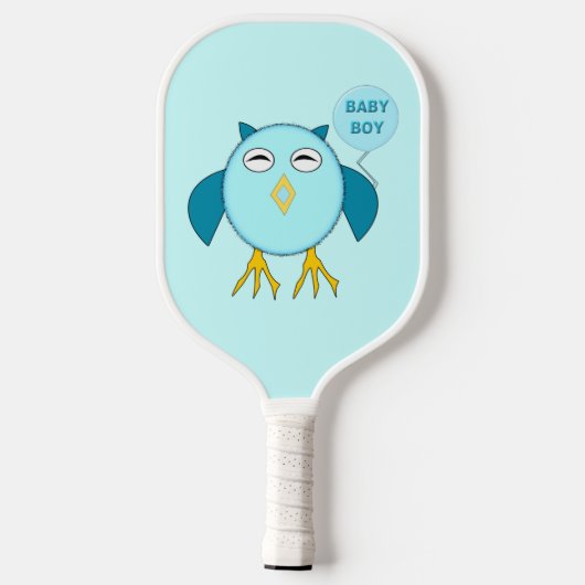Raquette De Pickleball Chouette Bébé Bleu Cute (Verso)