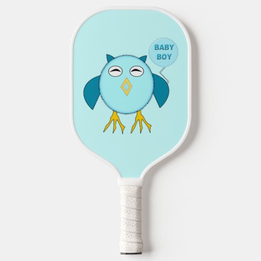 Raquette De Pickleball Chouette Bébé Bleu Cute (Recto)