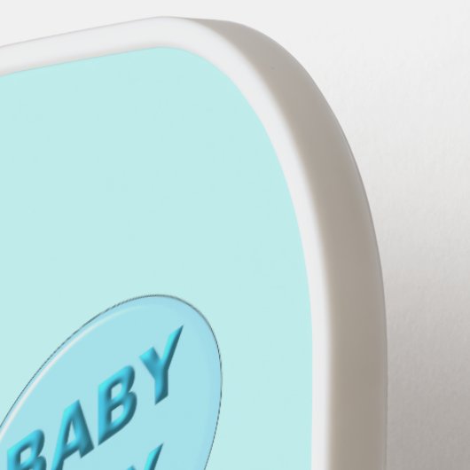 Raquette De Pickleball Chouette Bébé Bleu Cute (Détail gauche)