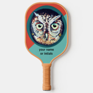 Raquette De Pickleball Chouette Face avec votre nom Pickleball Paddle