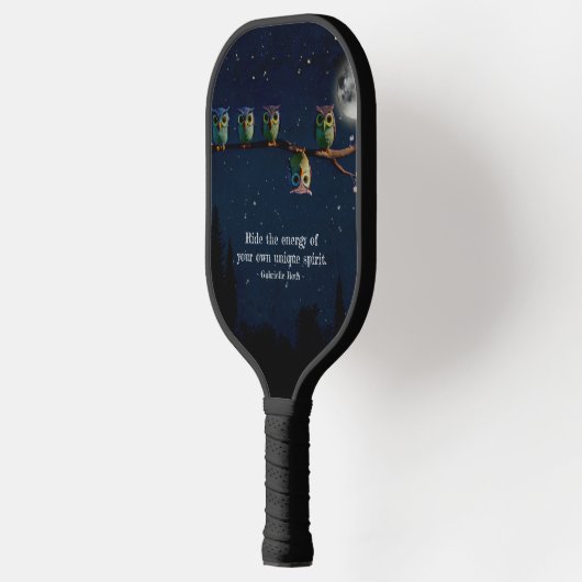 Raquette De Pickleball Chouette qui est différent avec un collage de devi (Gauche)