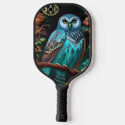 Raquette De Pickleball Chouette turquoise (Verso)