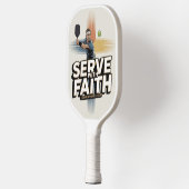 Raquette de pickleball chrétienne 'Servir avec foi (Gauche)