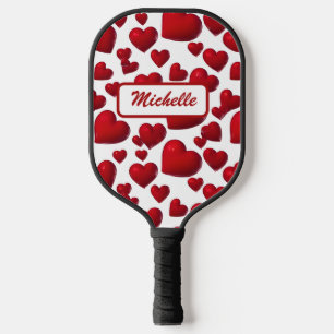Raquette De Pickleball Chute des Coeurs rouges Valentine Motif