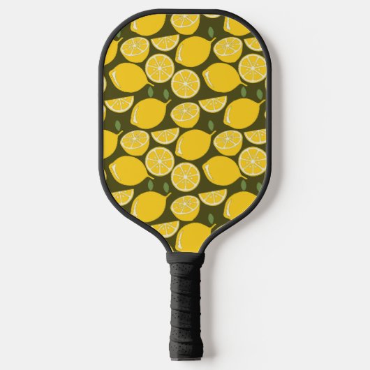 Raquette De Pickleball Citron Jaune Moderne Amusant mignon (Recto)