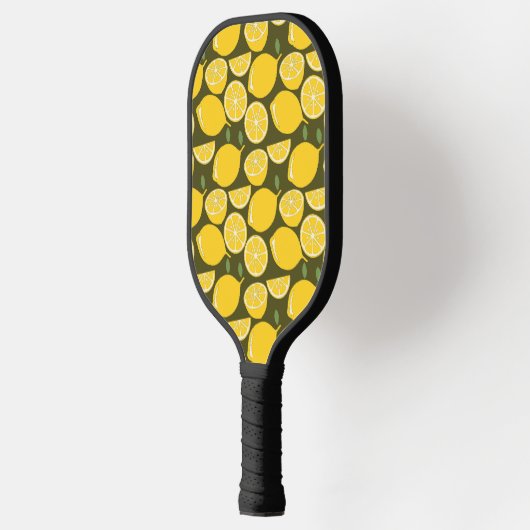 Raquette De Pickleball Citron Jaune Moderne Amusant mignon (Gauche)