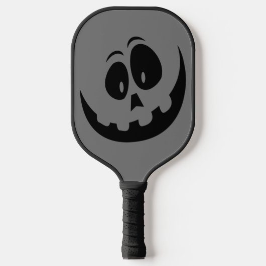 Raquette De Pickleball Citrouille sculpté de la silhouette d'Halloween (Recto)
