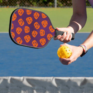 Raquette De Pickleball Citrouilles d'Halloween sur Motif Arrière - plan v