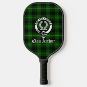 Raquette De Pickleball Clan Arthur Crest Badge & Tartan (Recto)