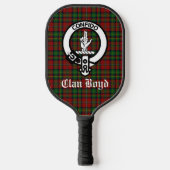 Raquette De Pickleball Clan Boyd Crest Badge & Tartan Custom (Recto)