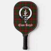Raquette De Pickleball Clan Boyd Crest Badge & Tartan Custom (Verso)