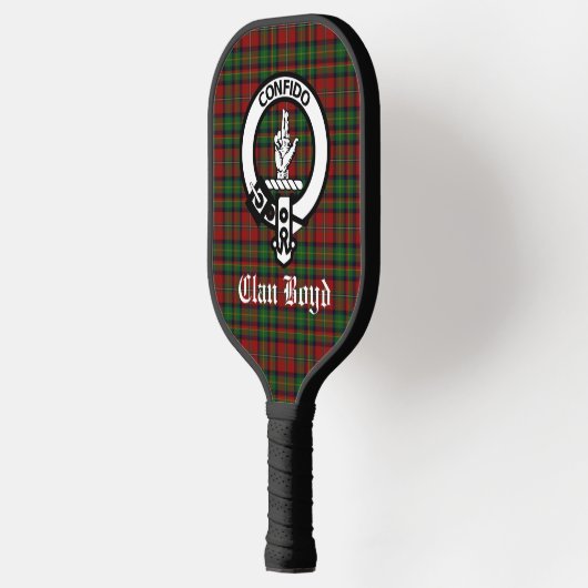 Raquette De Pickleball Clan Boyd Crest Badge & Tartan Custom (Gauche)