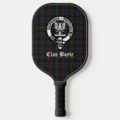 Raquette De Pickleball Clan Boyle Crest Badge & Tartan (Recto)