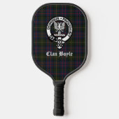 Raquette De Pickleball Clan Boyle Crest Badge & Tartan (Verso)
