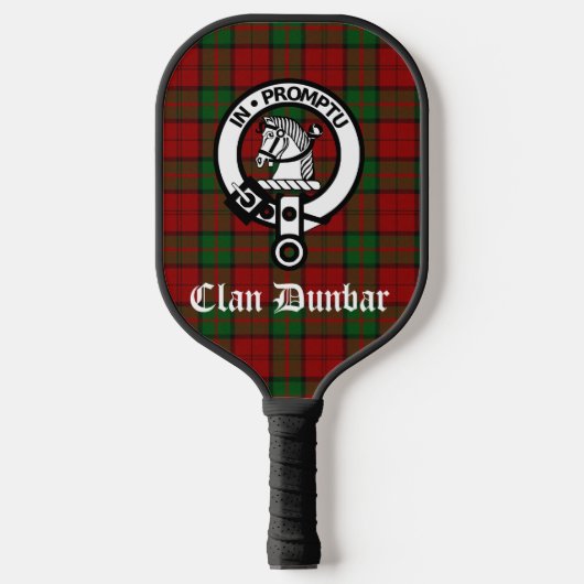 Raquette De Pickleball Clan Dunbar Tartan & Crest Badge (Recto)