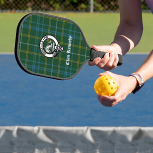Raquette De Pickleball Clan Kennedy Crest Badge & Tartan