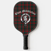 Raquette De Pickleball Clan Middleton Crest Badge et Tartan (Recto)