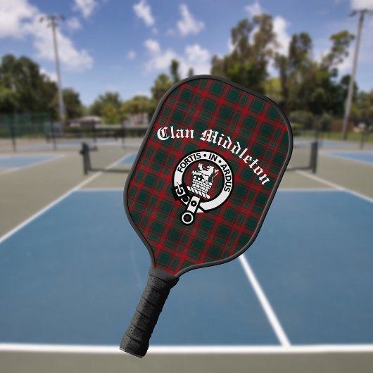 Raquette De Pickleball Clan Middleton Crest Badge et Tartan