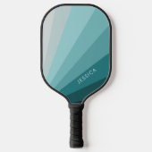 Raquette De Pickleball Classic Minimal Pastel Blue Retro Stripes Motif (Recto)