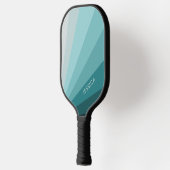 Raquette De Pickleball Classic Minimal Pastel Blue Retro Stripes Motif (Gauche)