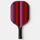 Raquette De Pickleball Classique design à rayures verticales rouges et ro (Recto)