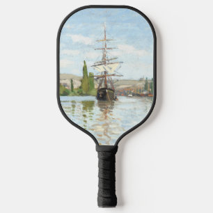 Raquette De Pickleball Claude Monet. Navires à cheval sur la Seine à Roue