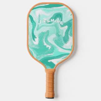 Raquette De Pickleball Coastal Teal and White Pickleball Paddle