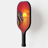 Raquette De Pickleball Cobra serpent avec des écailles violettes et jaune (Gauche)