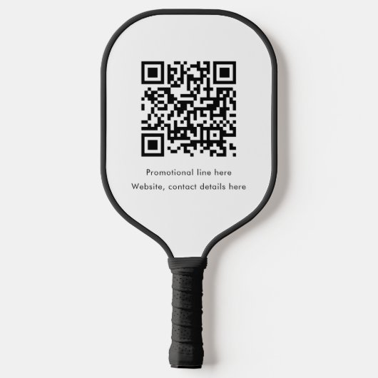 Raquette De Pickleball Code QR du logo professionnel blanc (Verso)