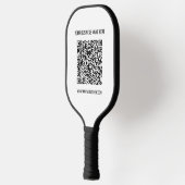 Raquette De Pickleball Code QR personnalisé et Modèle de sélecteur de tex (Gauche)