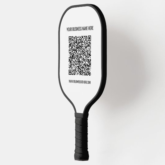 Raquette De Pickleball Code QR personnalisé et Modèle de sélecteur de tex (Gauche)