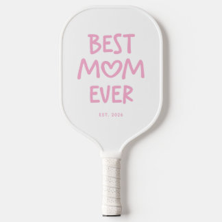 Raquette De Pickleball Cœur Fantaisiste Rose Meilleure Maman Ever