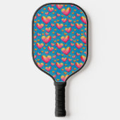 Raquette de Pickleball Cœurs Aquarelle Multicolore (Recto)