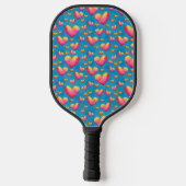 Raquette de Pickleball Cœurs Aquarelle Multicolore (Verso)