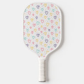 Raquette de Pickleball Cœurs Colorés (Recto)