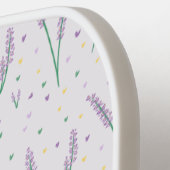 Raquette De Pickleball Coeurs Lavande Monogrammé Girly Plretty Preppy (Détail gauche)