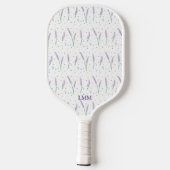 Raquette De Pickleball Coeurs Lavande Monogrammé Girly Plretty Preppy (Verso)