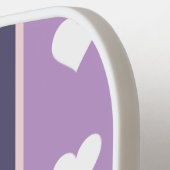 Raquette De Pickleball Coeurs Lilac Violet Personnalisés (Détail gauche)