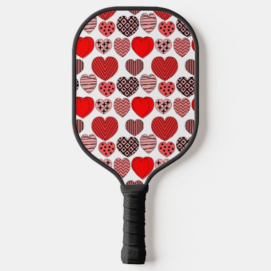 Raquette De Pickleball Coeurs répétitifs (Verso)