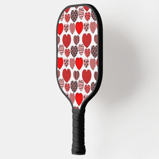 Raquette De Pickleball Coeurs répétitifs (Gauche)