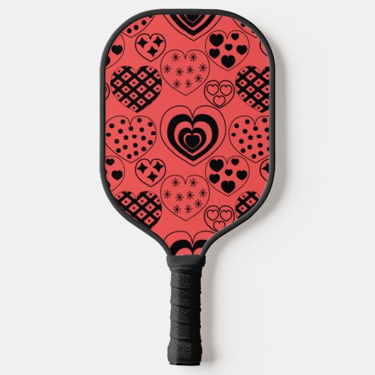 Raquette De Pickleball Coeurs répétitifs (Verso)