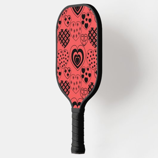 Raquette De Pickleball Coeurs répétitifs (Gauche)