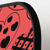 Raquette De Pickleball Coeurs répétitifs (Détail gauche)