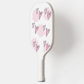 Raquette de Pickleball Cœurs Roses Mignons (Gauche)