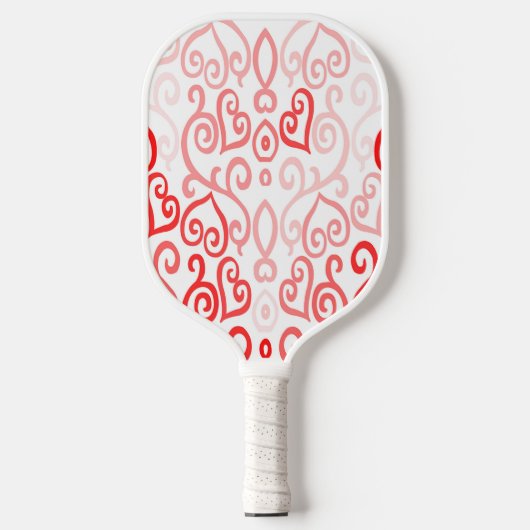Raquette De Pickleball Coeurs rouge et rose (Recto)