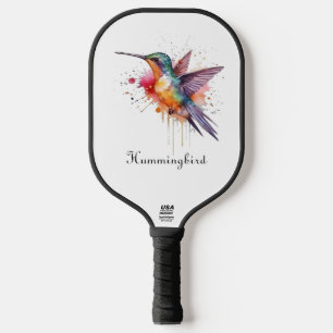 Raquette De Pickleball Colibri exotique en vol, personnalisable