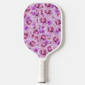 Raquette De Pickleball Collage floral de fleurs violettes de lavande (Verso)