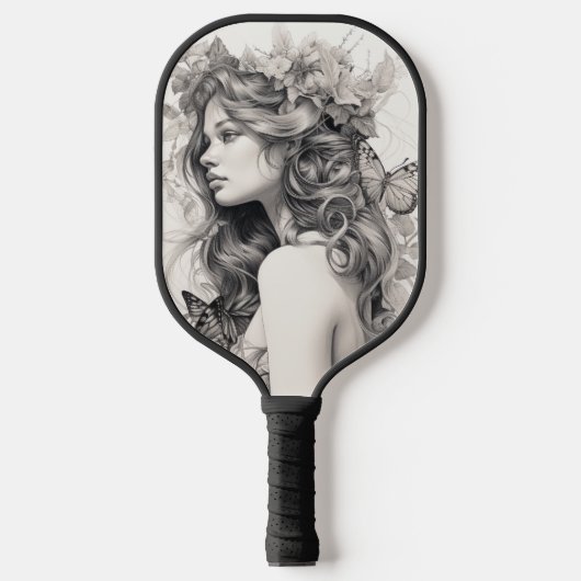 Raquette De Pickleball Collage photo et texte personnalisé (Recto)