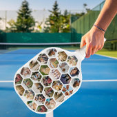 Raquette De Pickleball Collage photo Motif Hexagon géométrique