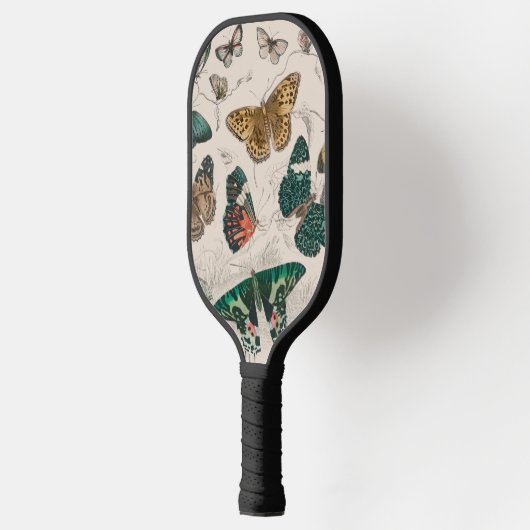 Raquette De Pickleball collection papillon aquarelle antique art beurre (Gauche)